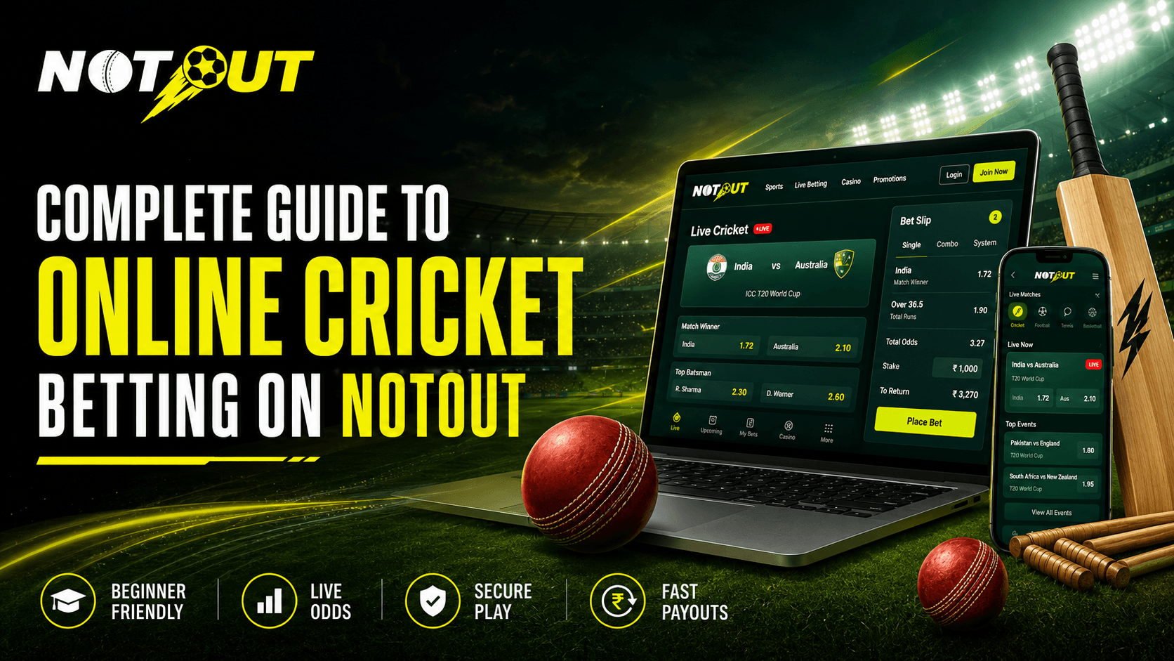 Complete Guide to Online Cricket Betting on NotOut