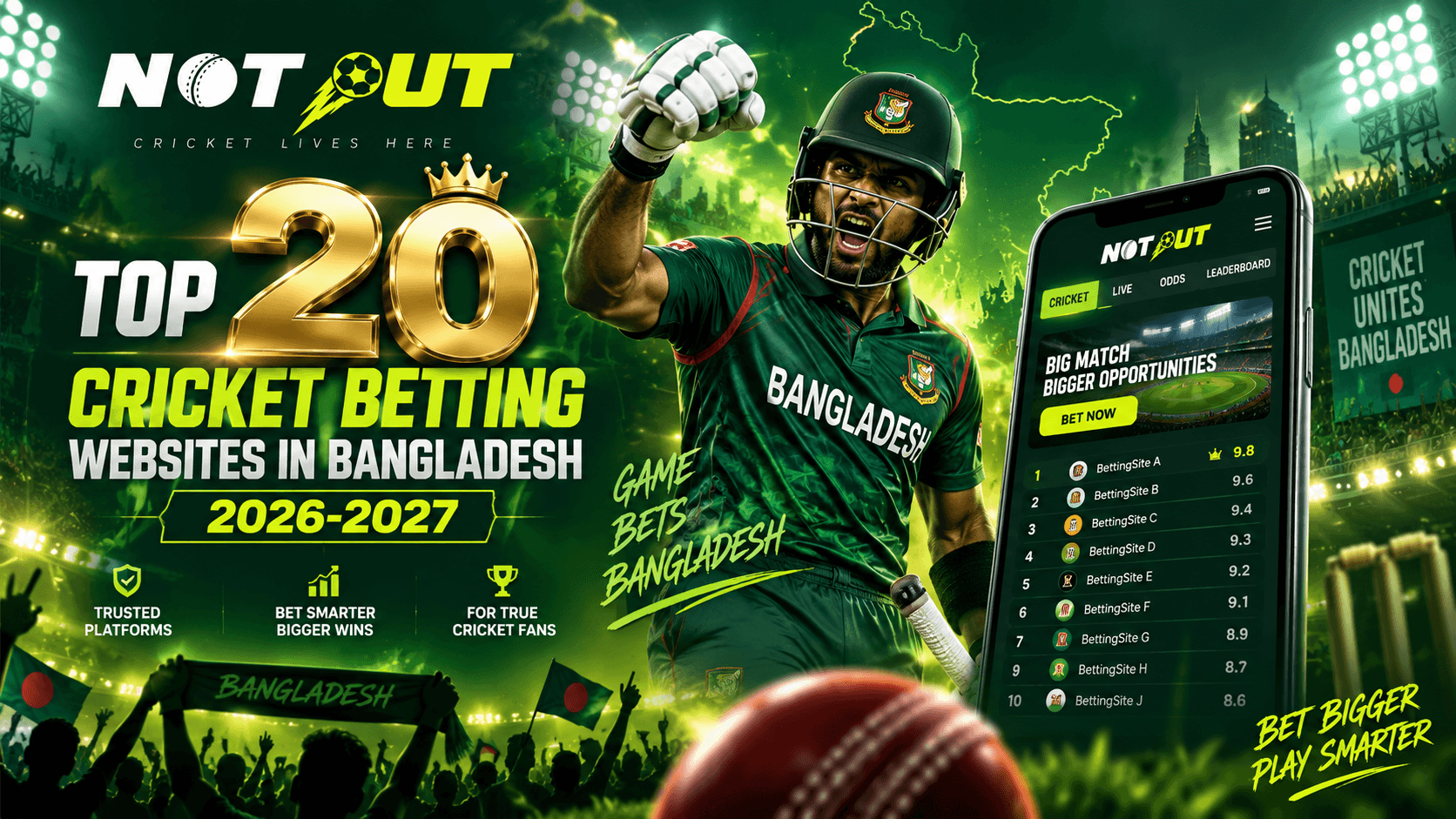 Top 20 Cricket Betting Websites in Bangladesh 2026-2027